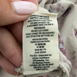 Free People Get Your Love Slip Dress M Beige Floral Cutout Trapeze Swing Tunic thumbnail 6