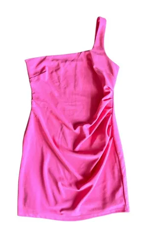 Lena Women's Hot Pink One Shoulder Dress thumbnail 1