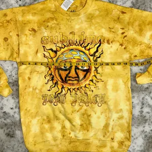 Urban Outfitters 🆕 NEW Sublime | 40 Oz To Freedom Yellow Sun Tie Dye Crewneck Sweatshirt thumbnail 5