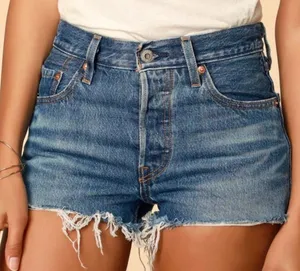 Levi’s 501 Mid-Rise Medium Wash Denim Cutoff Shorts • Sz 25 thumbnail 1