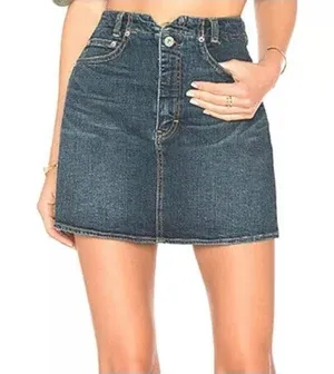 FREE People Denim‎ Blue Jean Skirt Size 27 New thumbnail 1