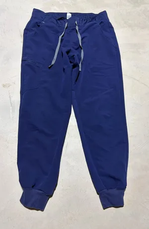 Figs Navy Blue Drawstring scrub Jogger Pants large thumbnail 1
