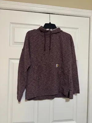 Carhartt Women's Relaxed Fit Plum Cowl Neck Pullover Hoodie thumbnail 6