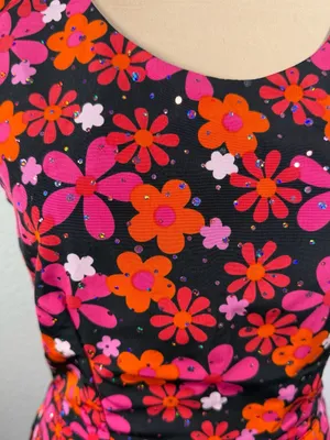 Dallas Fashion by Henny Hughes Vintage 60s Style Mod Floral thumbnail 3