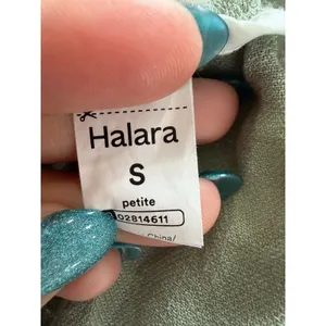 Halara Pale Aqua High Waist Drawstring Wide Leg Casual Linen-Feel Pant S Petite thumbnail 5