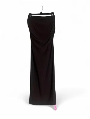 PrettyLittleThing Skirt Sz 4 Chocolate Soft Touch Ruched Waist Maxi Feminine thumbnail 3