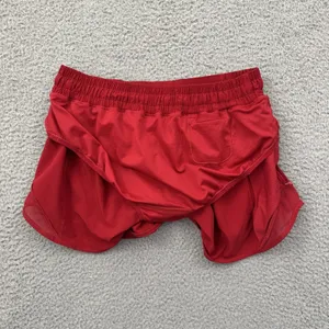 Lululemon Hotty Hot Shorts Low Rise 4" Dark Red Athletic Athleisure Women's 6 thumbnail 4