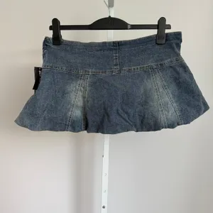 Almost Famous Hot Topic Y2K Bubble‎ Skirt Denim Mini Skirt XL Buckle Strap thumbnail 6