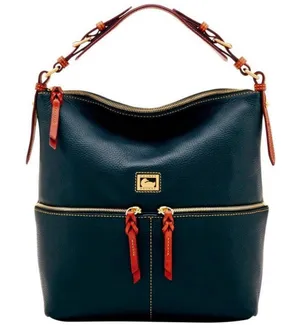 Dooney & Bourke Dillen Pocket Sac Shoulder Bag Black British Tan thumbnail 1