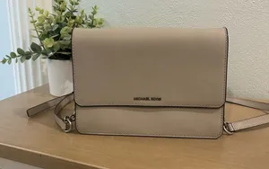 Michael Kors Beige Tan/Grey Crossbody Bag thumbnail 1