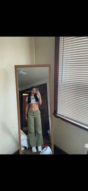 Princess Polly fallout midi cargos in olive green thumbnail 7