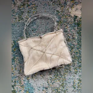 Vintage Y2K Eyeful beaded floral bridal wedding purse thumbnail 14