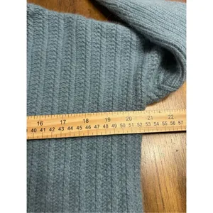 Garnet Hill Turtleneck Sweater Size XS Relaxed Blue Lambs wool Angora thumbnail 5