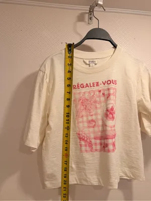NWT Maeve Corey Cotton Boxy Short-Sleeve Tee with Pink Graphic Size XS thumbnail 6