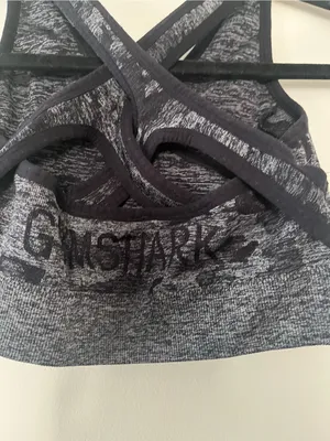 Gymshark Gray Black Camo Longline Sports Bra Small Medium Support Athleisure thumbnail 5