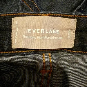 Everlane The Curvy High Rise Dark‎ Wash Cropped Skinny Jeans Sz 33 thumbnail 6