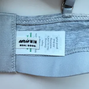 NWT Aerie Real Good Strappy Side Lace Up Bralette Bra Gray Size Medium M NEW thumbnail 7