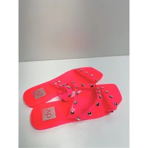 Dolce Vita Jelly Sandals Womens Size 6 Neon Pink‎ Slip On Shoes NEW thumbnail 3