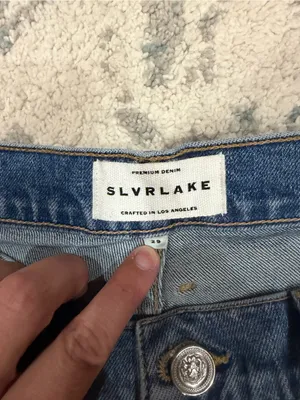 SLVRLAKE Grace High Rise Wide Leg Jeans Size 29 Blue Denim thumbnail 5