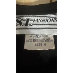 S.L. Fashions Vintage Black‎ Sleeveless A-Line Formal Dress Size 6 USA Made thumbnail 4