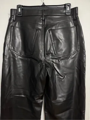 Abercrombie & fitch the 90’s relaxed high rise faux leather pants size 30 10 thumbnail 6