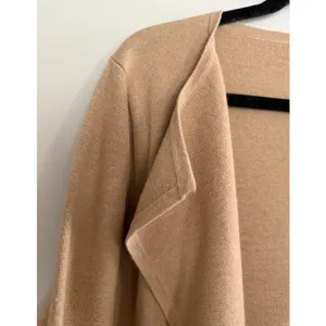 J. Crew Juliette Collarless Sweater Blazer Camel‎ Women's Size Large thumbnail 7