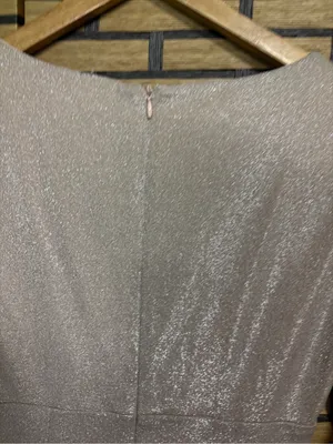 Vince Camuto gold shimmer gown size 8 thumbnail 6