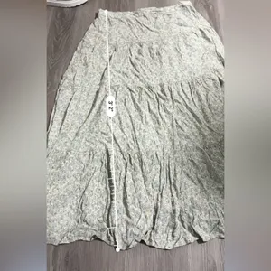Lulus Sweet and Flirty Sage Green Floral Print‎ Two Piece Crop Top & Skirt XL thumbnail 13