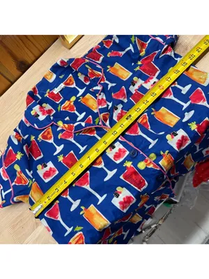BedHead Mixed Drinks Cocktail Print Pajama Set Short Sleeve Capri Size Small thumbnail 12