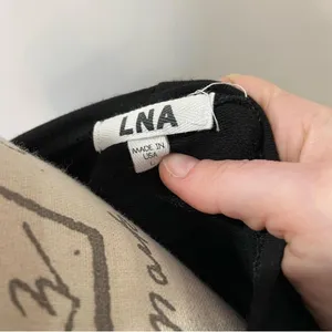 LNA Womens Black High-Low Open Back Sleeveless Mini Dress Size L‎ Made in USA thumbnail 8