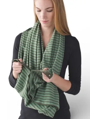 Lululemon Vinyasa Scarf Rulu Deenie Desert Striped Olive Fatigue Green thumbnail 1