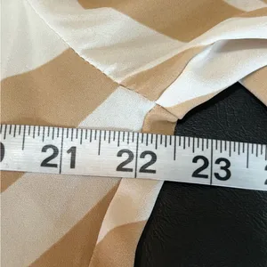 Ann Taylor Tan and White Zebra Print Blouse thumbnail 8