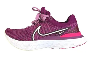 Nike React Infinity Run Flyknit 3 Women's Purple Athletic Sneakers Shoes Sz 6.5 thumbnail 1