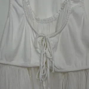 Free People Free-est Babydoll Layered Tank Top Ivory White Size Medium Cotton thumbnail 2