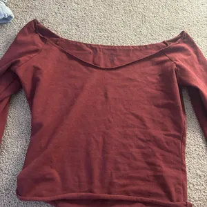 Brandy Melville Long Sleeve Maroon Top thumbnail 1