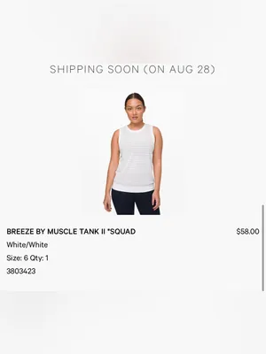 lululemon Women's Breeze By Muscle Squad Tank Top in White Size 6 - P37 thumbnail 7