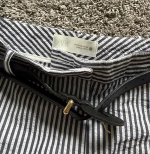 Zara Belted Navy Striped Mini Skort thumbnail 8