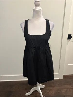 Tuckernuck Pomander Place Black Porto Square Neck Mini Dress Sz S thumbnail 4