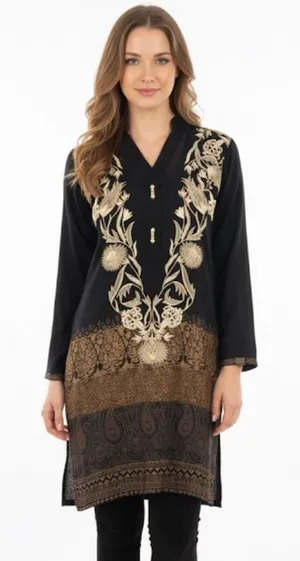 Indian style xsmall embroidered side slit tunic thumbnail 1