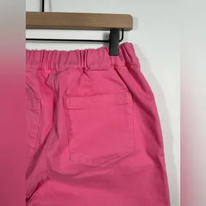 OAK + FORT Cropped Twill‎ Wide Leg Pants Pink S-M Cotton Stretch thumbnail 7