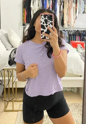 Forever 21 Purple Tee thumbnail 1