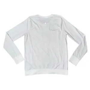Lululemon Swiftly‎ Tech Long Sleeve Women 10 White Excellent Striped Crewneck thumbnail 2