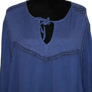 Volcom Peaceazy Blue Blouse Women's Size M thumbnail 3