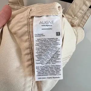 Aligne Meadow Ecru Organic Cotton Denim Pinafore Top Tan Beige Sz US 4 UK 8 thumbnail 5