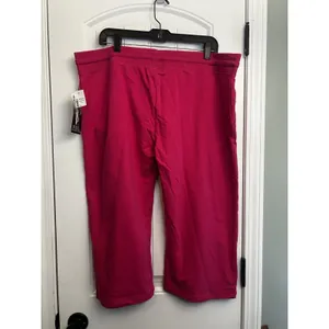 Active USA NYL New York Laundry Pink Rhinestone Capri Lounge Pants 2X NWT Plus Size thumbnail 3