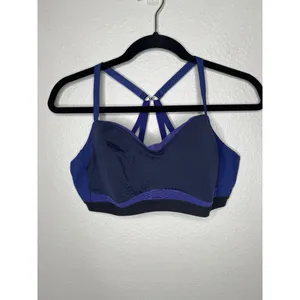 Brooks Womens XL Fineform Crossback Sports Bra Navy Blue thumbnail 2