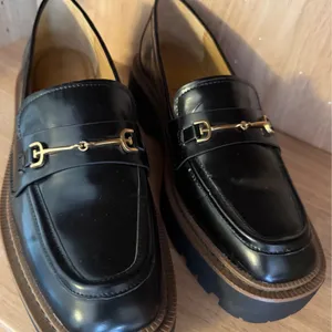 Sam Edelman sz 9 Women Laurs Leather Chunky Slip On Loafers Academia Retro Work thumbnail 6