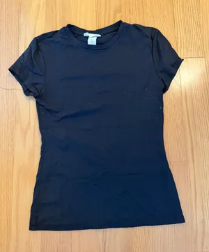H&M Black Short Sleeve Crewneck Tee thumbnail 1