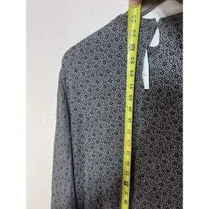 LOFT Large Blouse Floral Retro Ballon Long Sleeve High Neck NEW Preppy Career thumbnail 8