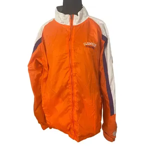 Clemson‎ Tigers Full Zip Jacket Women's XL Orange White Purple Lined Windbreaker thumbnail 2